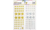 folia Holographie-Sticker "Sterne", gold und silber (57906454)