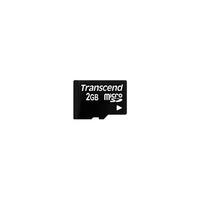 SD microSD Card 2GB Transcend w/adapter retail