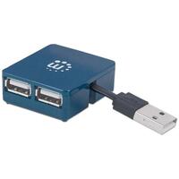 MANHATTAN USB-HUB 4-Port USB 2.0 Micro Hub blau