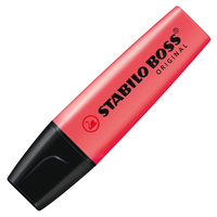 STABILO Boss Original marker 10 pc(s) Brush/Fine tip Red
