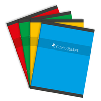 Conquerant 100102555 bloc-notes 96 feuilles Rouge, Vert, Jaune, Bleu