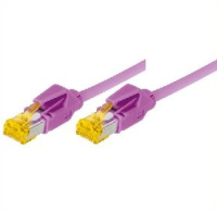 Tecline 0.5m Cat.6A Netzwerkkabel Violett 0,5 m Cat6a S/FTP (S-STP)