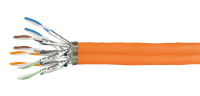 LogiLink 100m Cat.7A S/FTP networking cable Orange Cat7a S/FTP (S-STP)