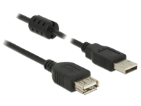 DeLOCK 3m, 2xUSB 2.0-A USB kábel USB 2.0 USB A Fekete