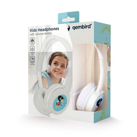Gembird MHP-JR-W fejhallgató és headset Vezetékes Fejpánt Zene Fehér