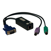 Tripp Lite B078-101-PS2 toetsenbord-video-muis (kvm) kabel Zwart, Blauw, Groen, Violet