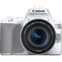 Canon EOS 250D + EF-S 18-55mm f/4-5.6 IS STM SLR fényképezőgép készlet 24,1 MP CMOS 6000 x 4000 pixelek Fehér