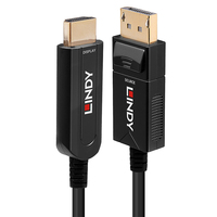 Lindy 38494 câble vidéo et adaptateur 50 m DisplayPort HDMI Type A (Standard) Noir