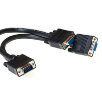 ACT VGA splitter cable cable VGA 1,8 m VGA (D-Sub) Negro