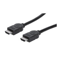 Manhattan High Speed HDMI-Kabel mit Ethernet-Kanal, HEC, ARC, 3D, 4K@30Hz, HDMI-Stecker auf HDMI-Stecker, geschirmt, schwarz, 2 m