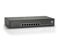 LevelOne GEP-0812W120 łącza sieciowe Gigabit Ethernet (10/100/1000) Obsługa PoE Szary