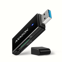 Axagon CRE-S2N Kartenleser USB 3.2 Gen 1 (3.1 Gen 1) Type-A Schwarz