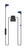 Pioneer ClipWear Active Headset Vezeték nélküli Hallójárati Sport Micro-USB Bluetooth Fekete, Kék