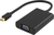 Deltaco DP-VGA13 video cable adapter 0.25 m mini DisplayPort VGA Black