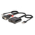 Lindy 38284 adapter kablowy VGA (D-Sub) + 3.5mm HDMI + USB Czarny