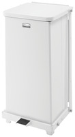 Abfalleimer Defenders® 4-eckiger Tretabfallbehälter, 24 l, weiß