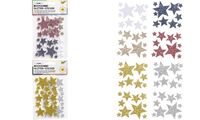 folia Moosgummi Glitter-Sticker STERNE II, 40 Stück (57906273)
