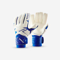 Adult Football Goalkeeper Gloves F500 Viralto - White/blue - 10