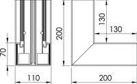 OBO GK-I70110RW BINNENHOEK GK-I70110 70X110MM