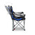 Relaxdays Campingstuhl faltbar, gepolsterte Lehne verstellbar, Anglerstuhl klappbar, HxBxT: 108x90x72 cm, blau-schwarz