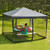 Relaxdays Moskitonetz für 3 x 3 m Pavillon, 2 Seitenteile, mit Reißverschluss, Klettband, 12 m XL Mückennetz, schwarz