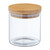 Relaxdays Vorratsgläser mit Bambusdeckel, 9er Set, kleine Vorratsdosen aus Glas, 500 ml, luftdicht, transparent/natur