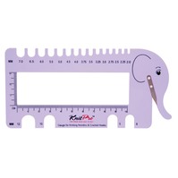 Knitting Pin & Crochet Hook View Sizer with Yarn Cutter: Lilac