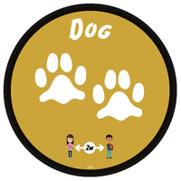 Social Distancing Floor Graphic - Dog - 280mm - Multipack - Pack of 10 Graphics