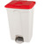 Plastic Pedal Operated Recycling Bin - 70 Litre - White with Green Lid