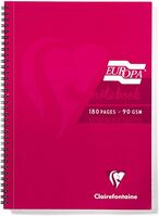 Clairefontaine Europa A5 Wirebound Card Cover Notebook Ruled 180 Pages R(Pack 5)