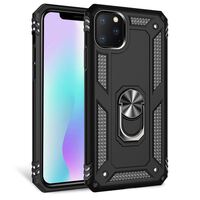 NALIA Ring Handy Hülle für iPhone 11 Pro, Schutz Case Cover Tasche Etui Bumper Schwarz