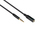 kabelmeister® Klinkenverlängerung 3,5mm, Stecker an Buchse (4polig), schwarz, 1m