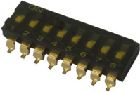 DIP-Schalter, 8-polig, gerade, 25 mA/24 VDC, DX12SC08TTB