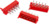 Stiftleiste, 8-polig, RM 2.54 mm, gerade, rot, 690357100872