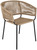 Stuhl Samo; 62x58x78 cm (BxTxH); Sitz beige, Gestell schwarz; 2 Stk/Pck