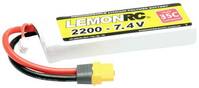 LemonRC Akkucsomag, LiPo 7.4 V 2200 mAh Cellaszám: 2 35 C Soft doboz XT60