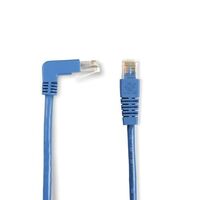 CAT6 90 DWN TO STR SHLD PATCH , CABLE BLUE 6FT ,