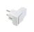 right angled plug with , earthing contact, white ,