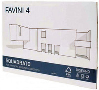 Album da Disegno Favini 4 - 33x48 cm - Liscio Riquadrato - 220 g - A167503 (Bian