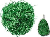 paire de pompons pom pom girl avec poignée vert métal