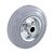Solid rubber tyre, non-marking, on sheet steel rim