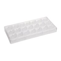 Schneider Chocolate Mould - Clear Polycarbonate - Lips Shaped - 21 Pieces