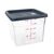 Vogue Square Food Storage Container Lid in Blue Polycarbonate - Medium