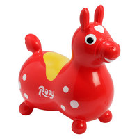 Cavallo Rody Sprungpferd, Hüpfpferd, Hüpftier, Sprungtier aufblasbar, Rot