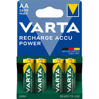 VARTA oplaadbare NiMH-batterij Mignon, AA, HR06, 4, 1,2V, 2600mAh, Voorgeladen, klaar voor onmiddellijk gebruik