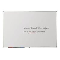 WriteOn® premium vitreous enamel magnetic steel whiteboard - 1800 x 1200mm