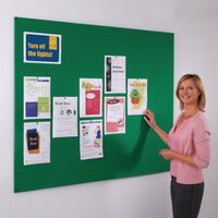 Frameless felt covered office noticeboard