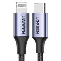 UGREEN US304 USB-C - Lightning kábel, PD, 3A 1.5m, fekete (60760)