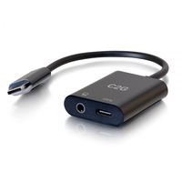 USB C TO AUX (3.5MM) AND USB C ADAPTER FOR AUDIO AND POWER