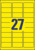 Etiketten in Sonderfarben, A4, 63,5 x 29,6 mm, 25 Bogen/675 Etiketten, neongelb